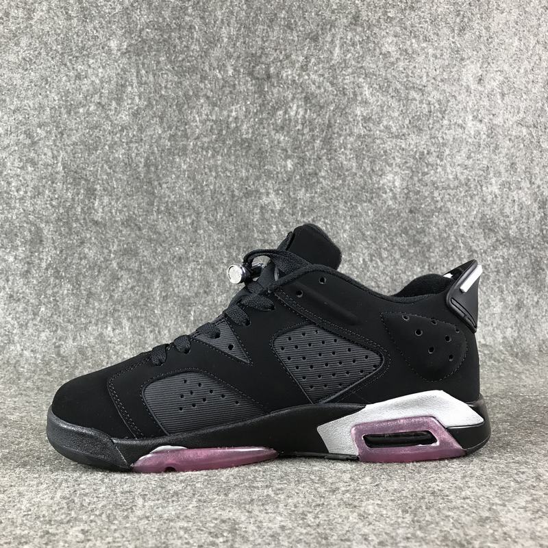 2017 Jordan 6 Low Sun Blush Black Pink Shoes